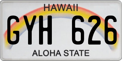 HI license plate GYH626