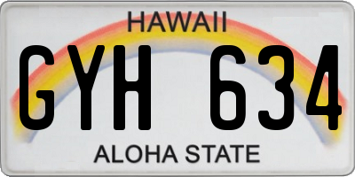 HI license plate GYH634