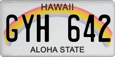 HI license plate GYH642