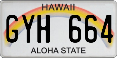 HI license plate GYH664