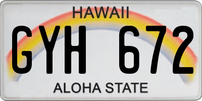 HI license plate GYH672