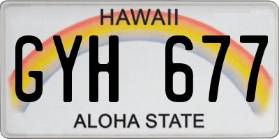 HI license plate GYH677