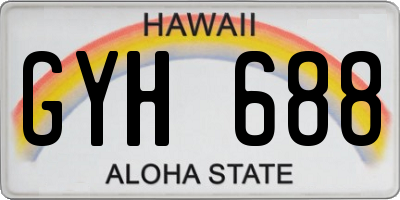 HI license plate GYH688
