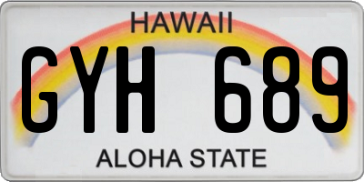 HI license plate GYH689