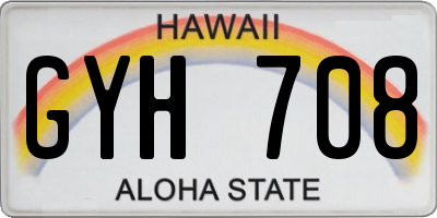 HI license plate GYH708