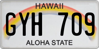 HI license plate GYH709