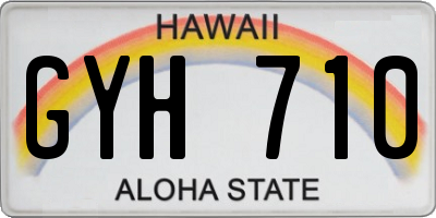 HI license plate GYH710