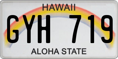HI license plate GYH719