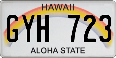 HI license plate GYH723