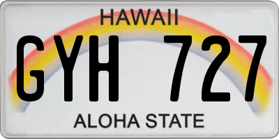 HI license plate GYH727