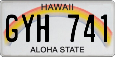 HI license plate GYH741