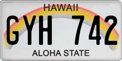 HI license plate GYH742