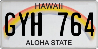 HI license plate GYH764
