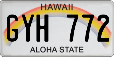 HI license plate GYH772