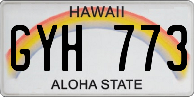 HI license plate GYH773