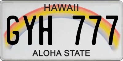 HI license plate GYH777