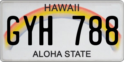 HI license plate GYH788