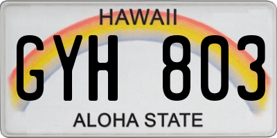 HI license plate GYH803