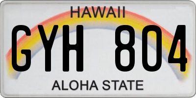 HI license plate GYH804