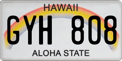 HI license plate GYH808