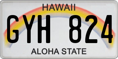 HI license plate GYH824
