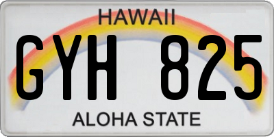 HI license plate GYH825