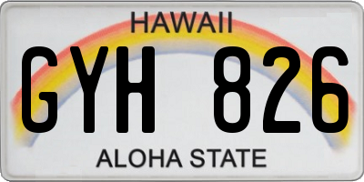 HI license plate GYH826