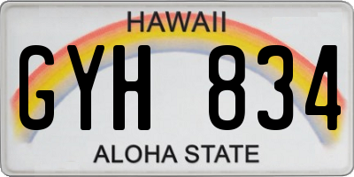 HI license plate GYH834