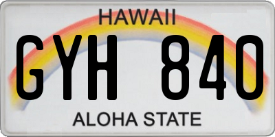 HI license plate GYH840