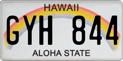 HI license plate GYH844