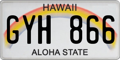 HI license plate GYH866