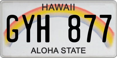 HI license plate GYH877