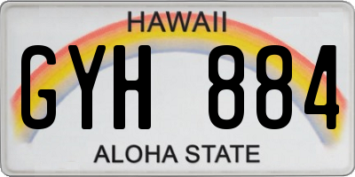 HI license plate GYH884
