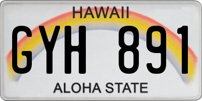 HI license plate GYH891