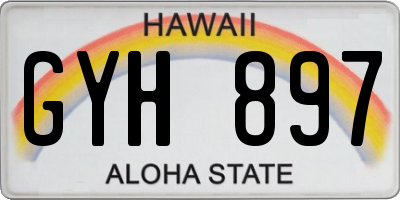 HI license plate GYH897