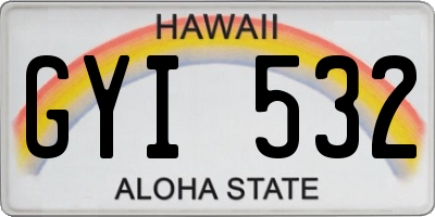 HI license plate GYI532