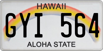 HI license plate GYI564