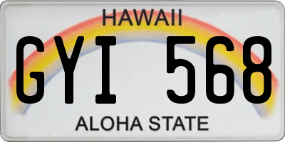 HI license plate GYI568