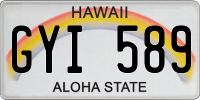 HI license plate GYI589