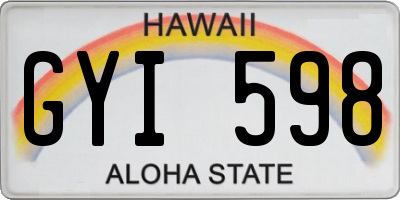 HI license plate GYI598