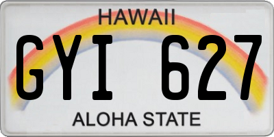 HI license plate GYI627