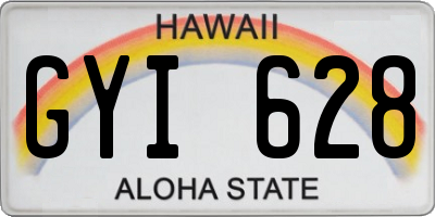 HI license plate GYI628