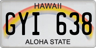 HI license plate GYI638