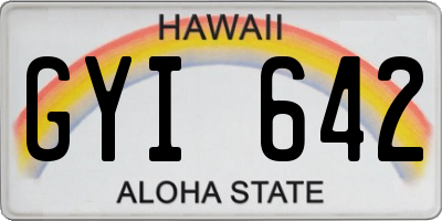 HI license plate GYI642