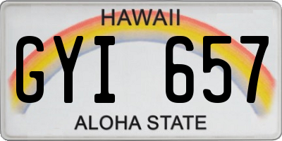 HI license plate GYI657
