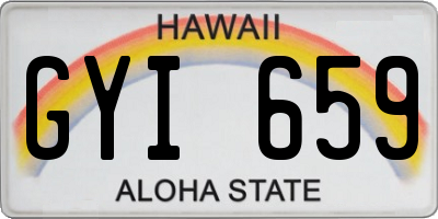 HI license plate GYI659