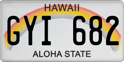 HI license plate GYI682