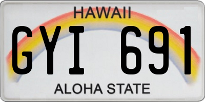 HI license plate GYI691
