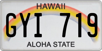 HI license plate GYI719