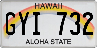 HI license plate GYI732